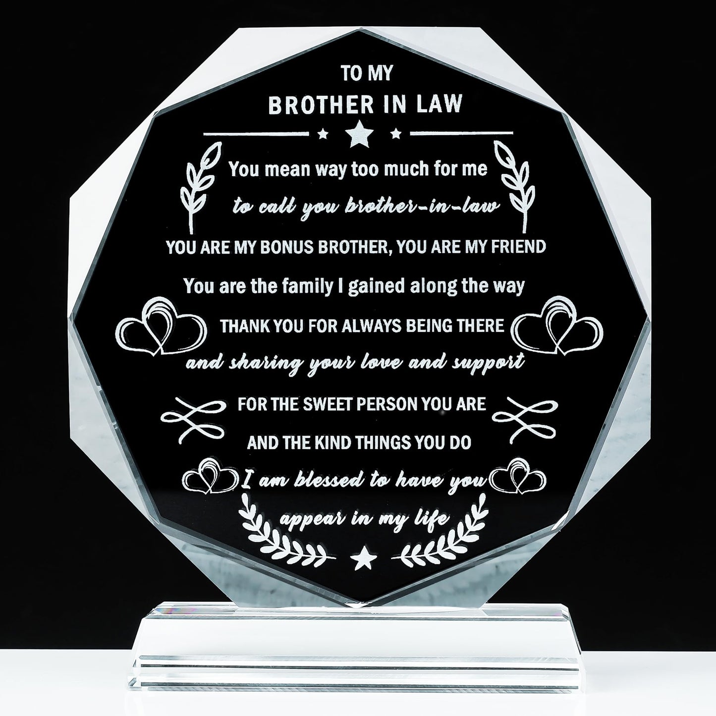 YWHL Brother in Law Gift, Unique Crystal Keepsake Gifts Ideas for Brother-in-Law Adult Best Brother in Law Birthday Gifts Ideas Bonus Brothers, Brother in Law Gifts from Sister in Law on Wedding