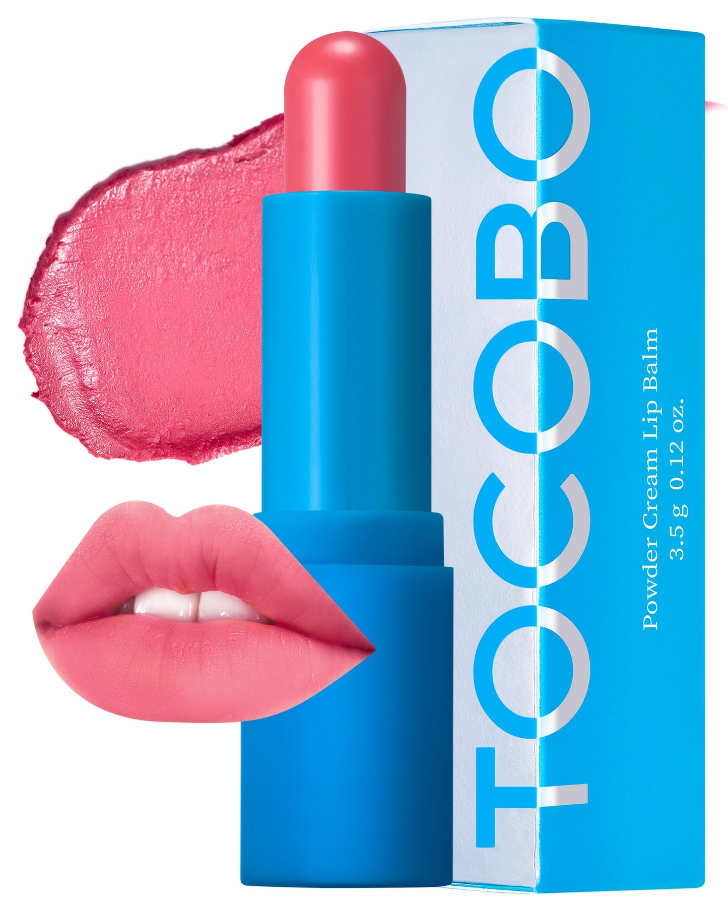 [TOCOBO] Powder Cream Lip Balm 032 Rose Petal 0.67 oz / 19g | Soft Matte Velvet Type Vegan Lip Balm & Creamy Powder Texture with