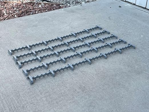 Sandbaggy Plastic Slab Bolster - Continuous Rebar Support Chair - Snap & Lock Ends, Flexible Design - 29 Rebar Capacity (4000, 3/4 in x 2.5 ft (H x L))