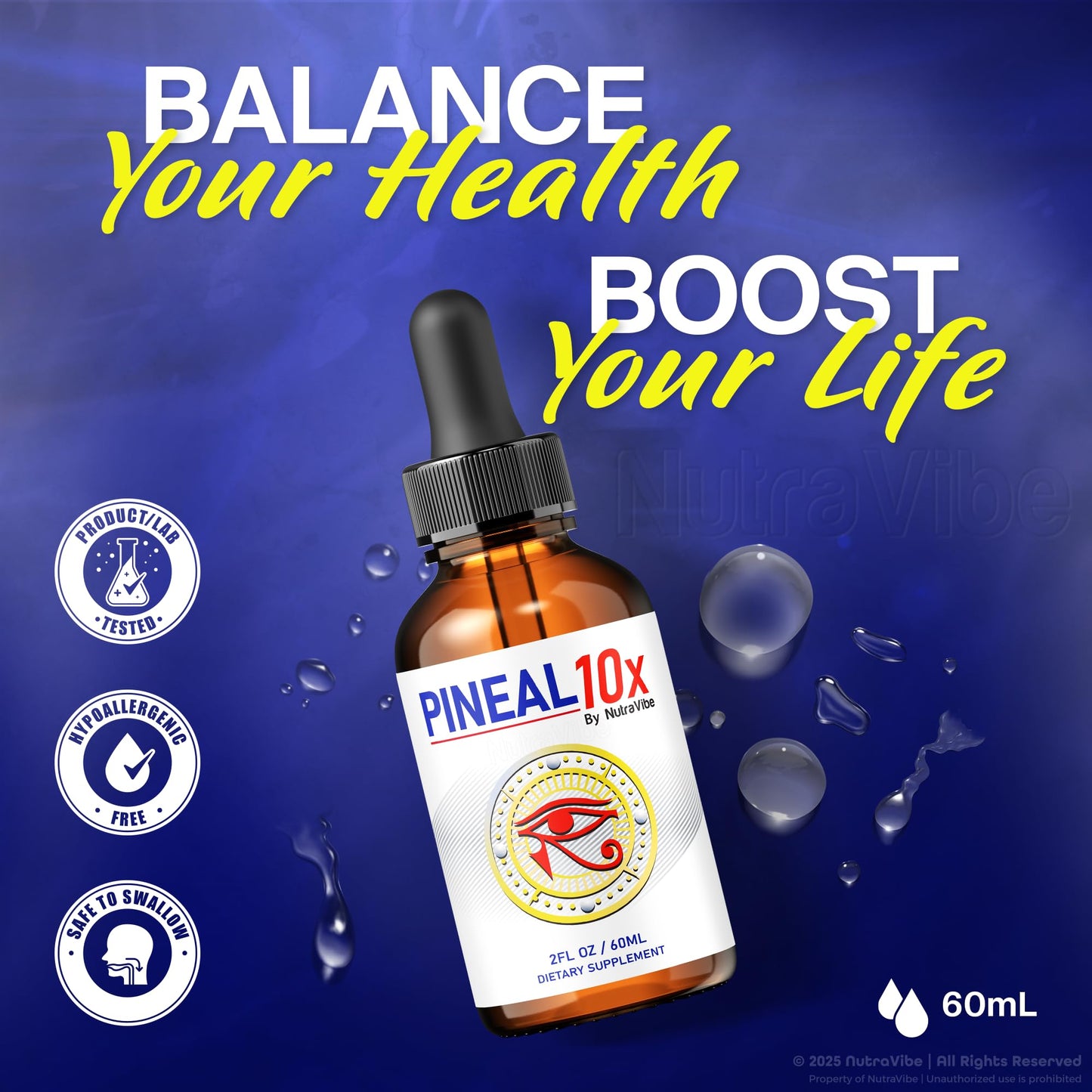Pineal 10x Drops – Daily Support Formula with a Clean, Natural Blend to Maintain Restful Evenings, Balanced Rhythms & Relaxation | Easy-to-Use Pineal10x for Nighttime Wellness (30 Servings)