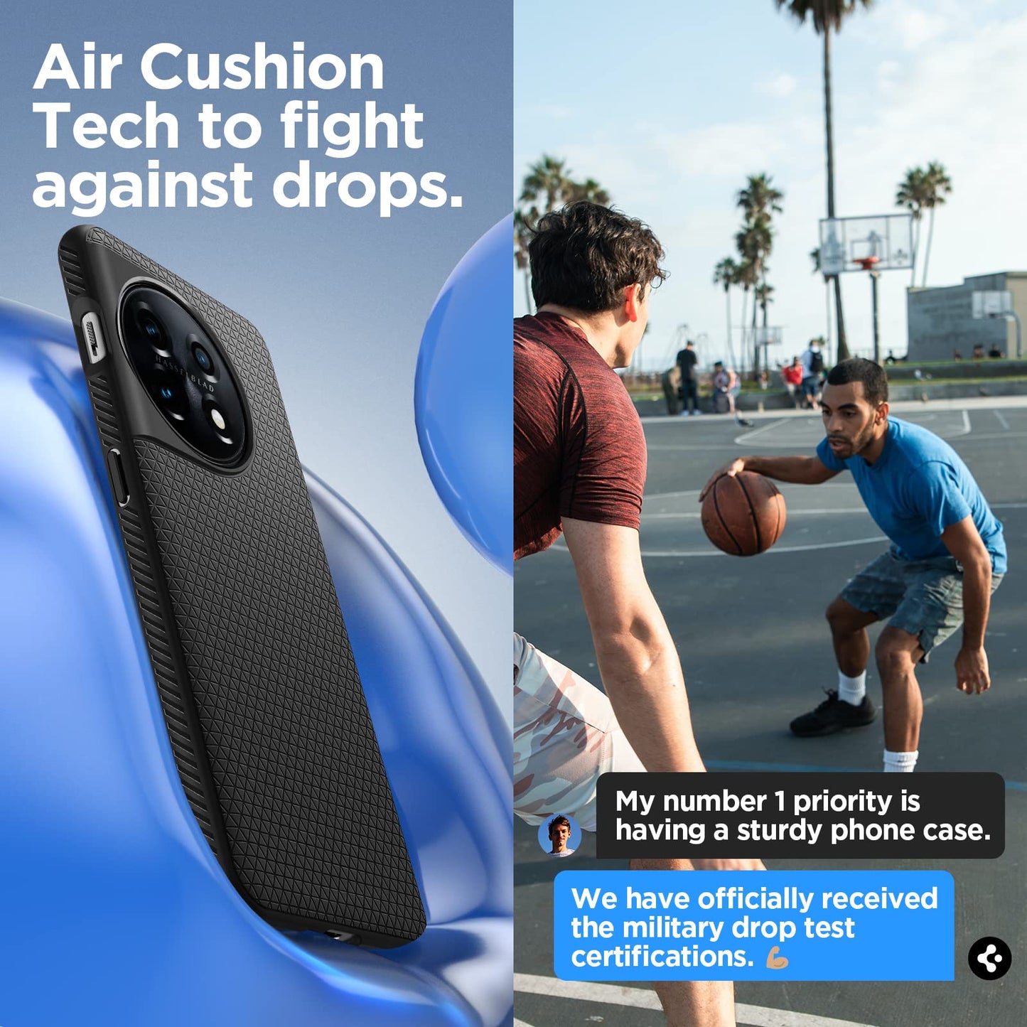 Spigen Liquid Air Designed For Oneplus 11 Case (2023) - Matte Black