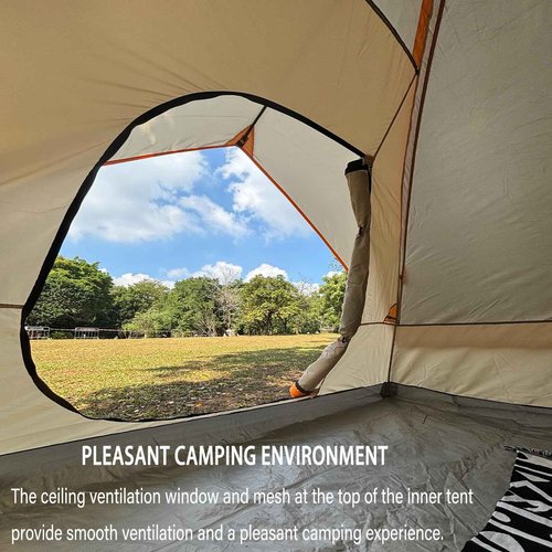 UNP Camping Tent 2/3/4/6 Person Dome Tent, Easy to Set Up for Camping, Lightweight Camp Tent, Portable Camping Tent for Outdoor and Backpacking Beaches