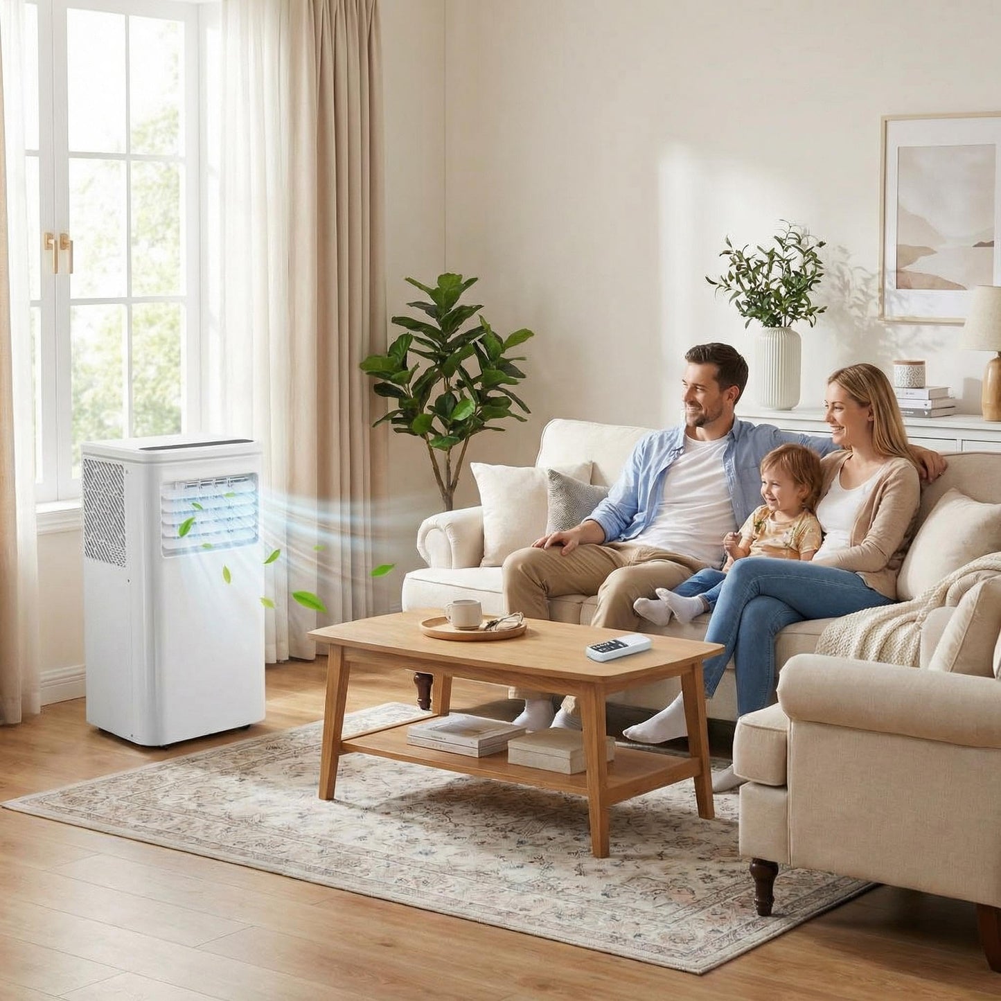 10,000 BTU Portable Air Conditioners, 4-in-1 Modes Up to 450 Sq.Ft., Portable AC Unit with Cool, Fan, Dehumidifier, Sleep, 24H Timer, Remote & Installation Kit, for Bedroom