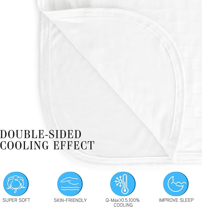AmyHomie Cooling Blanket,90"x90"Queen Size,Summer Blankets with Double Sided Cold Effect, Arc-Chill Q-Max>0.5 Cool Fiber, Breathable Lightweight Blankets for Hot Sleepers Night Sweats