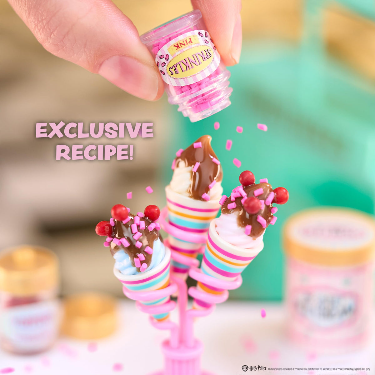 MGA's Miniverse Make It Mini Honeydukes Trolley Harry Potter Mini Collectibles, 50+ Pieces, DIY, Resin Play, Replica Food, NOT Edible, Collectors, 8+