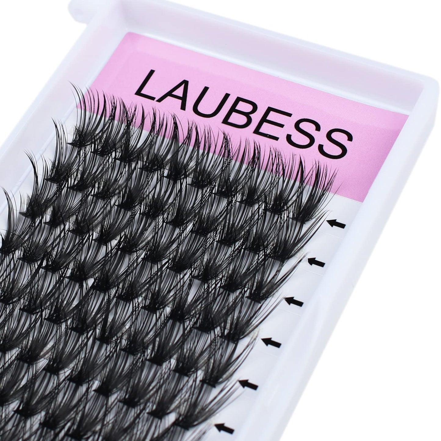 Eyelash Clusters LAUBESS Lash Clusters Individual Lashes Cluster Eyelash Extensions DIY at Home Waterproof Cluster Lashes (40D-C