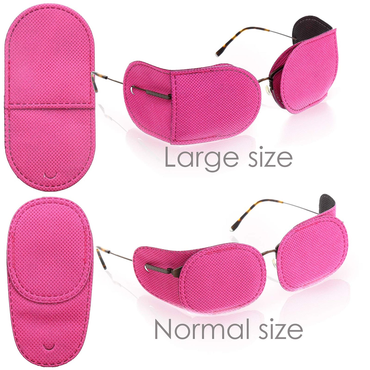 VEEJION 12PCS Eye Patches for Adults Kids Eye Patch for Glasses Treat Lazy Eye Amblyopia for Left or Right Eyes (Pink)