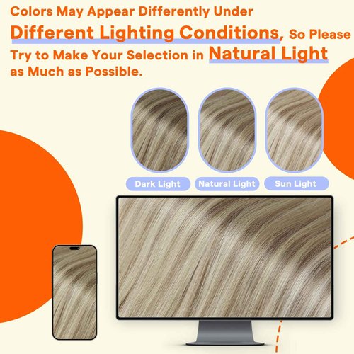 Full Shine Human Hair Tape in Extensions 22Inch Double Sided Tape in Extensions Human Hair Color 18 Ash Blonde Highlight 613 Light Blonde 50G Hair Extensions Tape Ins Real Hair Extensions 20Pcs
