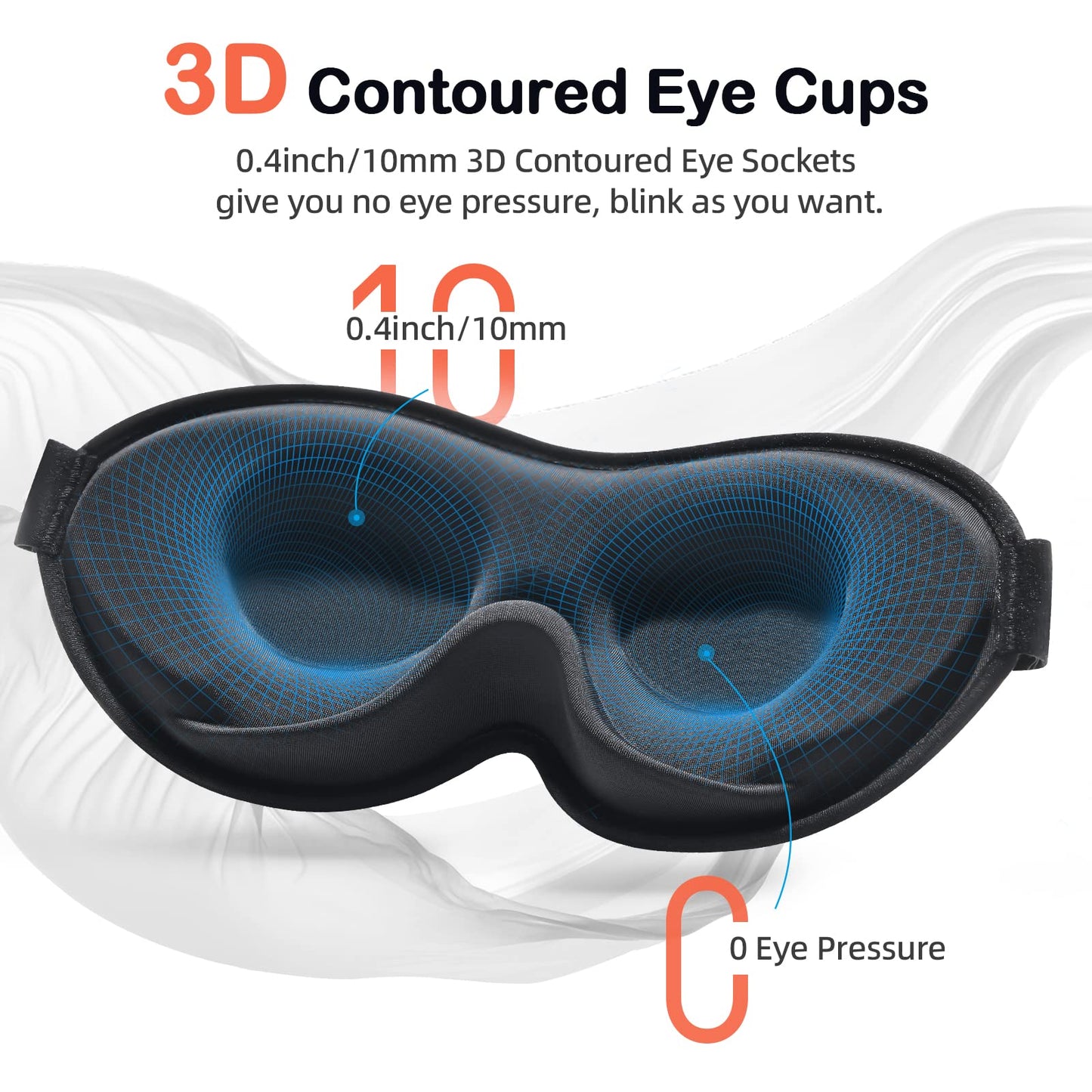 INNELO Sleep Mask for Side Sleeper, Eye Mask Sleeping Women Men, 100% Light Blocking 3D Contoured Cup Sleeping Mask Soft No Eye Pressure Cover Blindfold Night Shade for Travel Nap Yoga, Pink