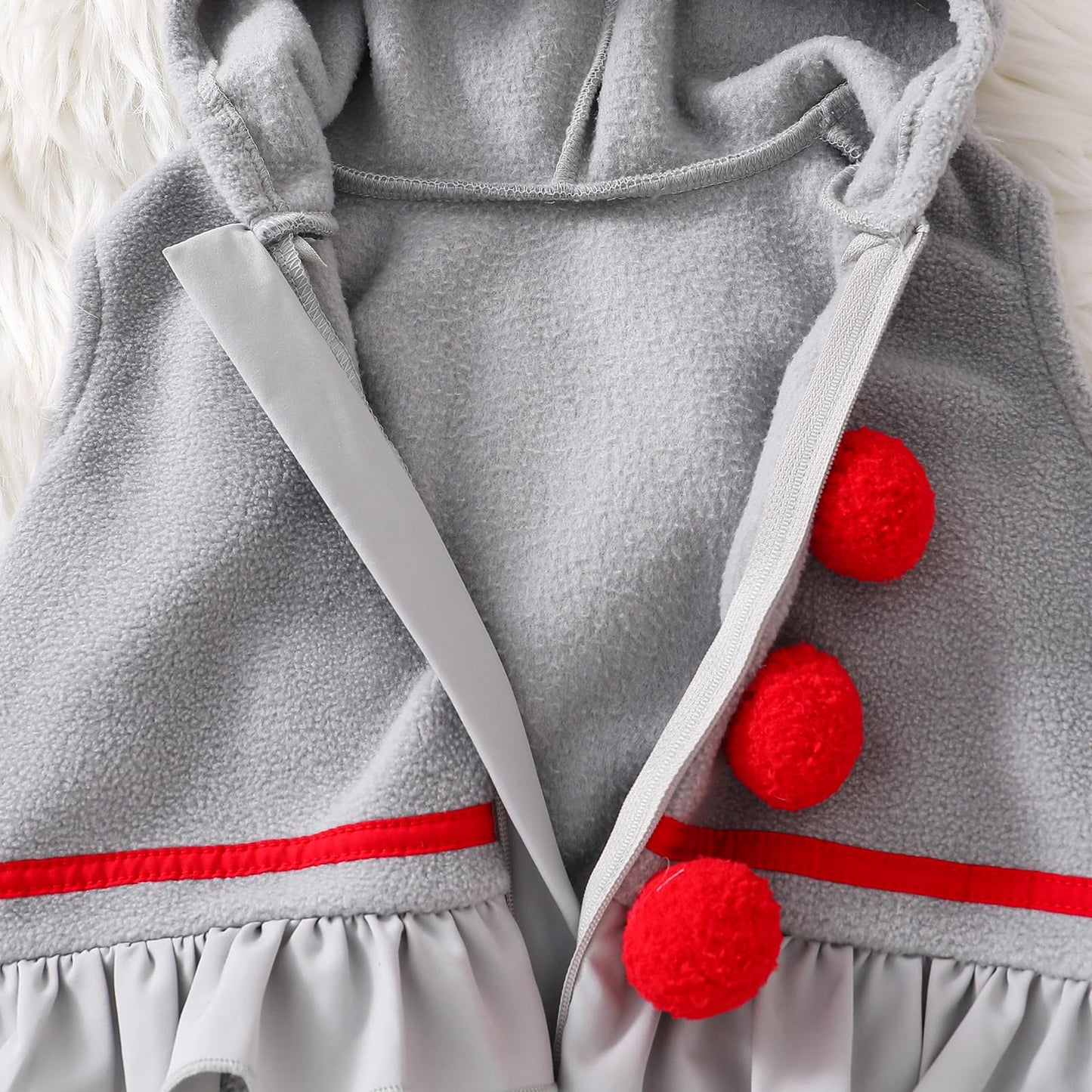 Cevoerf Clown Costume for Baby Girl Boy Halloween Costumes Joker Costume Romper Infant Baby Halloween Outfit 3 6 12 18 Month (Gray, 0-6M)