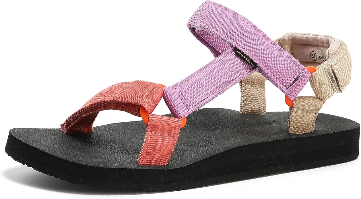 Muboliy Women's Original Sandals Comfortable Quick-Drying Casual Sport Sandal Walking Hiking Water Sandals With Arch Support