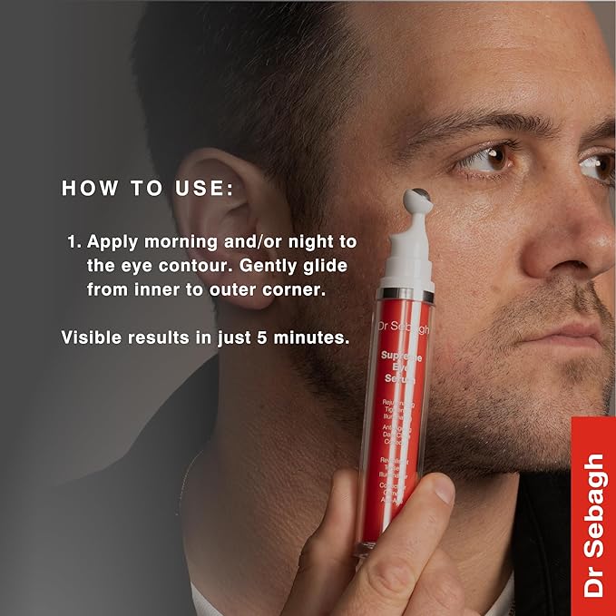 Dr Sebagh Supreme Eye Serum (0.5 fl oz) - Advanced Roll-On Formula | Designed to Aid Smoother Younger & Firmer-Looking Skin | Helps Reduce Puffiness Circles Fine Lines & Wrinkles | Boosts Elasticity