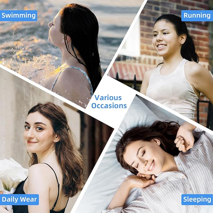 Get the Perfect Ear Piercing with 24 Pcs Premium Ear Piercing Kit - Includes 8 Blue CZ Stones Earrings and 8 Easy-to-Use Self Ear Piercing Gun - Safe and Painless