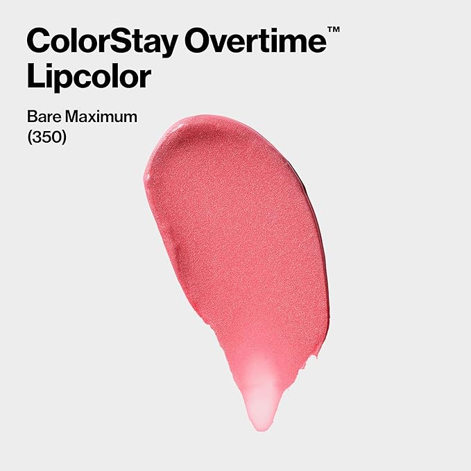 Revlon Liquid Lipstick with Clear Lip Gloss, ColorStay Overtime Lipcolor, Stocking Stuffer for Women, 020 Constantly Coral, 0.07 fl oz