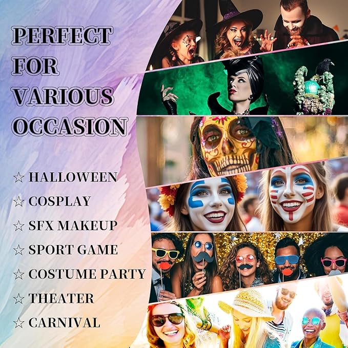 Silver Face Body Painting Stick, Professional Silver Full-coverage Cream Face Paint for Halloween SFX Cosplay Makeup, Washable Eye Body Stick for Adult Costume Party