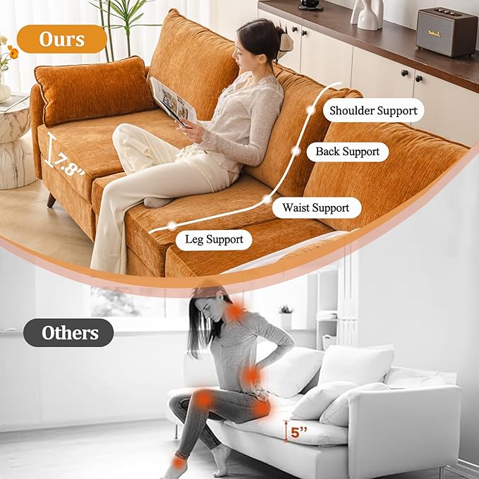 Rexulqo 135'' Modular Sectional Sofa with All Seats Storage, Oversized U Shaped Couch,4-Seater Comfy Cloud Couch with Movable Ottoman,24.5'' Deep Seat,Big Sofas for Living Room,Bedroom,Velet,Yellow