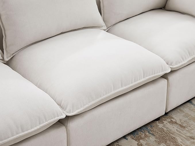 VANOMi Modular Sectional Sofa, Fully Modular Convertible Sleeper Sectional Couch with Reversible Chaise, 6 Seater for Living Room