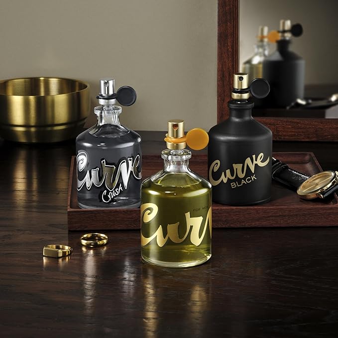 Curve Men's Cologne Fragrance Spray, Spicy Wood Magnetic Scent for Day or Night, 6.8 Fl Oz
