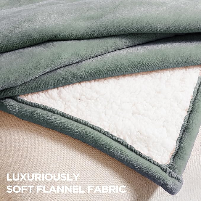 Heated Blanket Full Size - Single Controllers Electric Blanket Full with 9 Heat Settings & 10 Hour Auto Off,Overheat Protection,Machine Washable 72"x84"(Lake Green)