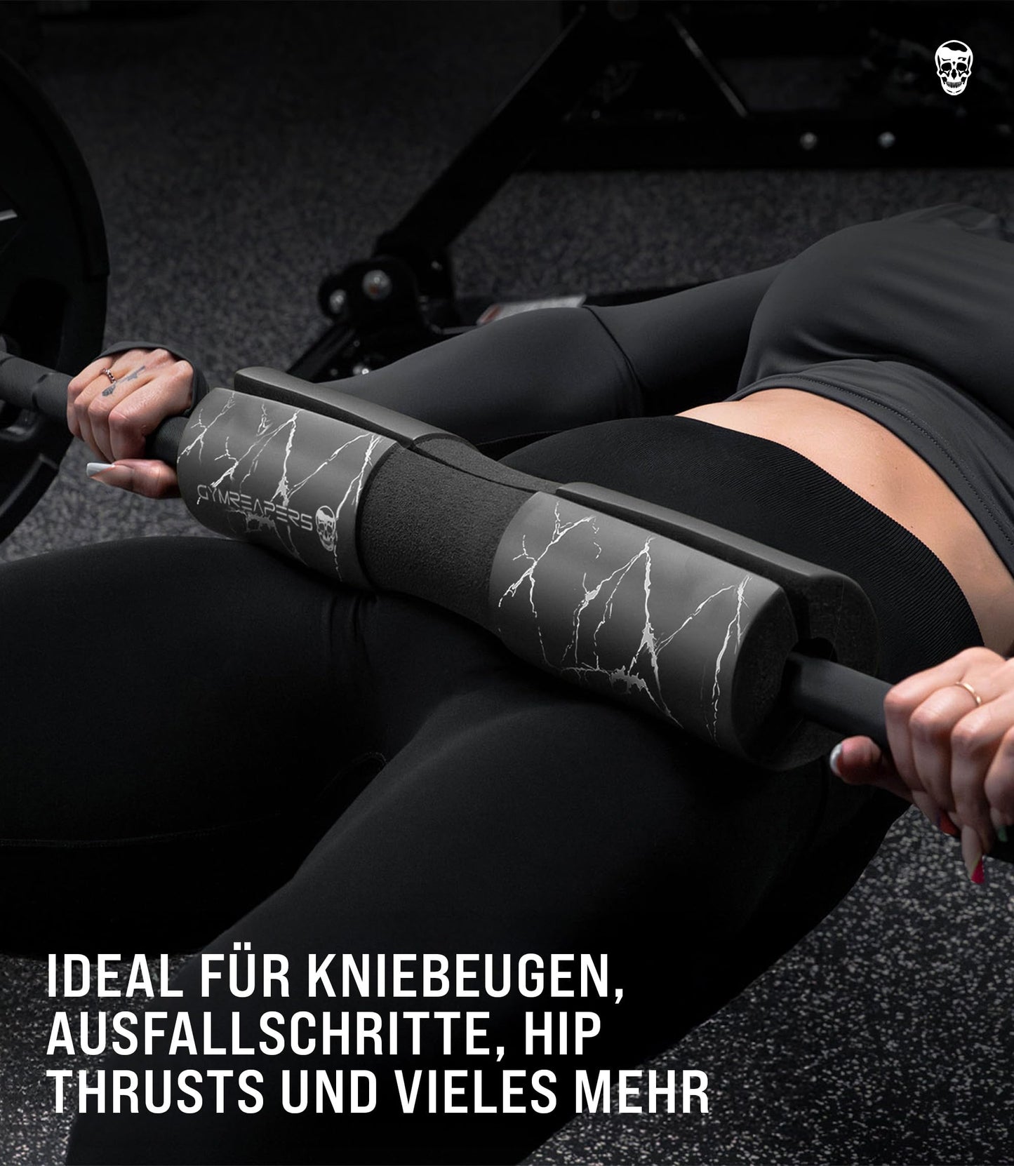Gymreapers Barbell Squat Pad - Protective Bridge Pad For Hip Thrust, Squats, Lunges - Hip Support, Neck Protection For Bar (Marble)