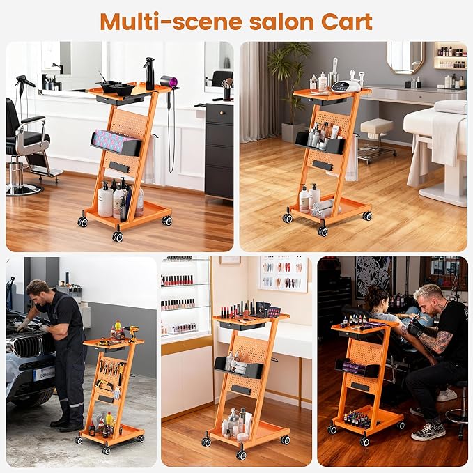 Salon Trolley Salon Cart on Wheels Rolling Salon Tray