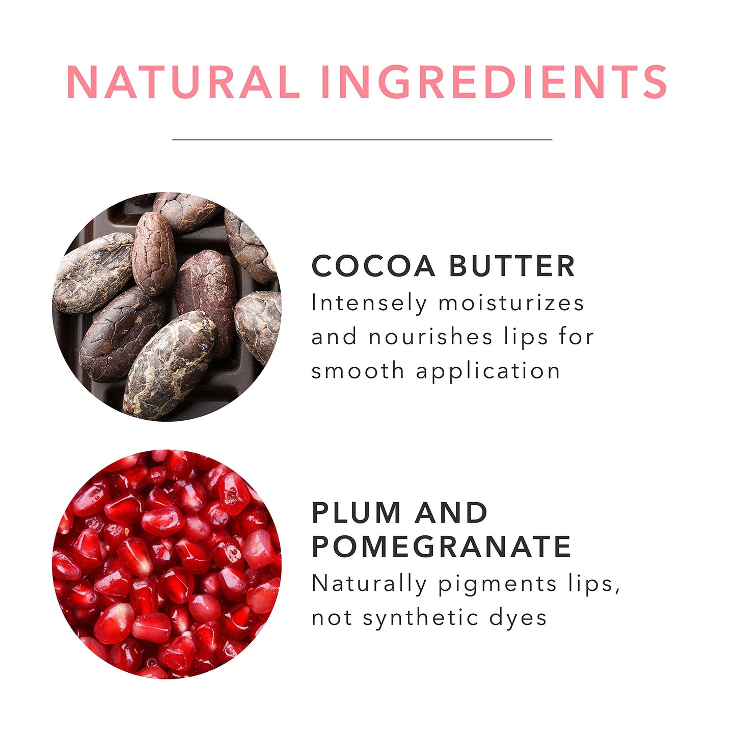 100% PURE Pomegranate Oil Anti-Aging Lipstick Long Lasting, Vibrant Makeup - Moisturizing Cocoa Butter Satin Finish - Vegan Frui