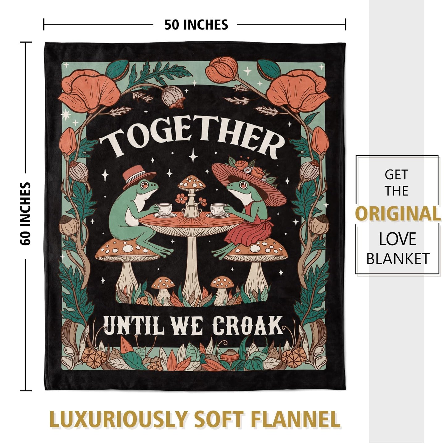 SteadStyle Gifts for Her Him, Wedding Anniversary Blanket for Women Men, Birthday Gifts for Boyfriend Girlfriend, Romantic I Love You, Wedding Gift for Wife, Husband, Couple, 60"X50"