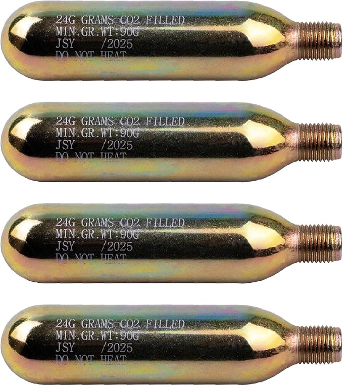 24 Gram CO2 Rearming Cylinder 1/2-inch Replacement Thread CO2 Cartridges for Auto Manual Version of Inflatable Jackets Lif...
