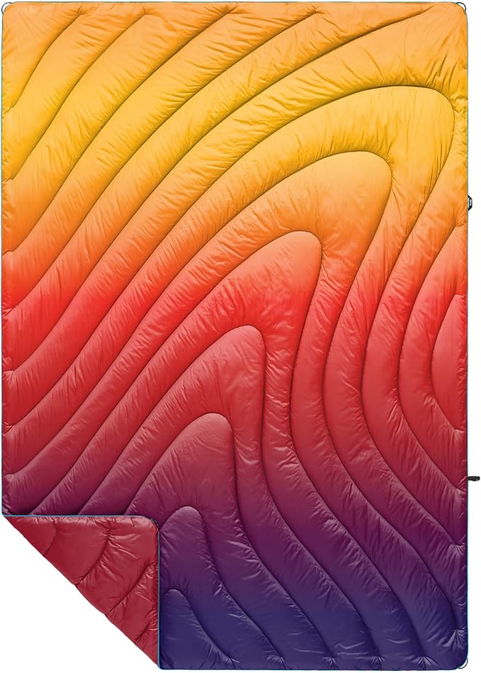 Rumpl Original Puffy Blanket - Warm, Water-Resistant Camping Blanket with 100% Recycled Synthetic Insulation, 52"x75", Ori...