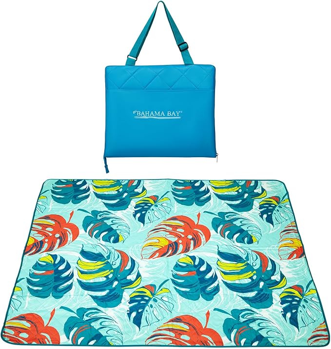 Old Bahama Bay Beach Blanket Sandproof Waterproof Compact Sand Free Beach Mat Foldable Picnic Blankets Washable Outdoor Bl...