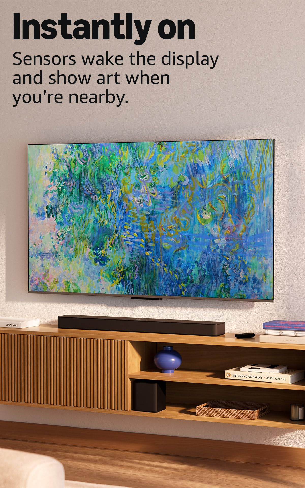 Amazon Ember 75" QLED Series with Fire TV (newest model), 4K Ultra HD smart TV, HDR10+, Dolby Vision, Dolby Audio, quad-core processor, find shows faster with Alexa+