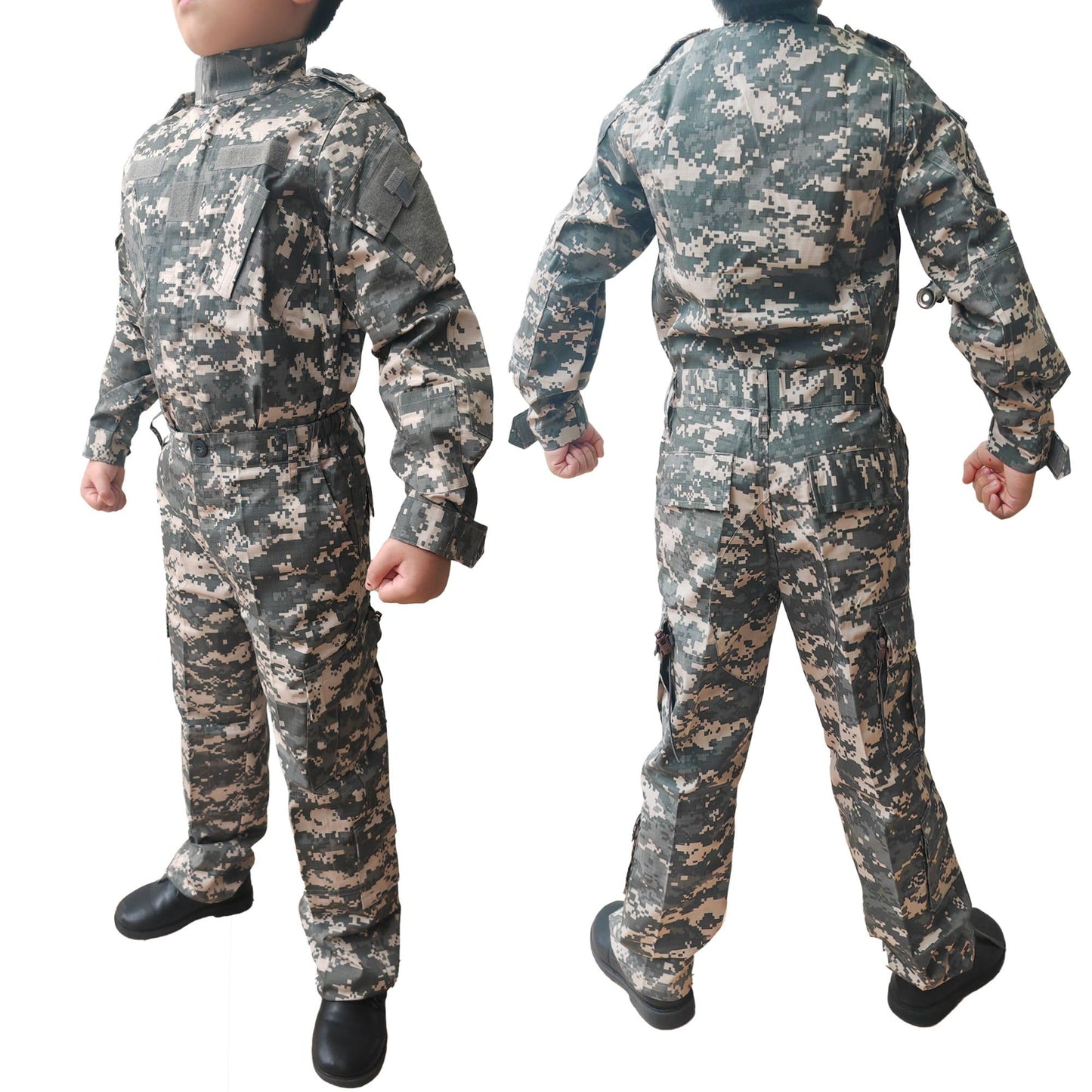 H World Shopping Tactical Airsoft Kids Clothing Children BDU Hunting Military Camouflage Combat Uniform Suit ACU, 120