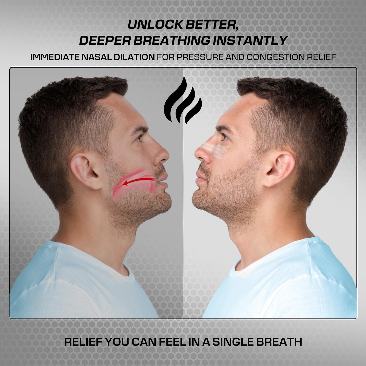 Performance Nose Strips for Breathing (60 Count) - Oil & Sweat Proof Adhesive - Athletic Nasal Strips for Snoring & Sleeping - Improves Oxygen Delivery, Drive, Sleep & Reduces Snoring (Slim Clear)