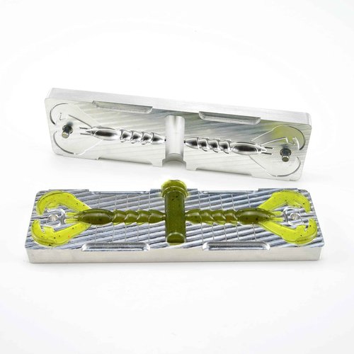 Soft Plastiс Mold Lure Making Injection Molds Fishing Lures Two Cavity Baby Rage Craw 3" (Aluminium)