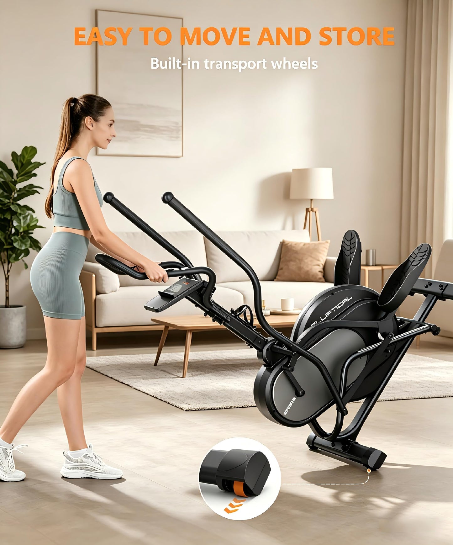 THERUN Elliptical Exercise Machine, Cardio Climber Elliptical Machine for Home, Stair Stepper Elliptical Training Machines w/ 13LBS&18LBS Flywheel, 16 Levels Resistance (13LBS Flywheel Grey)