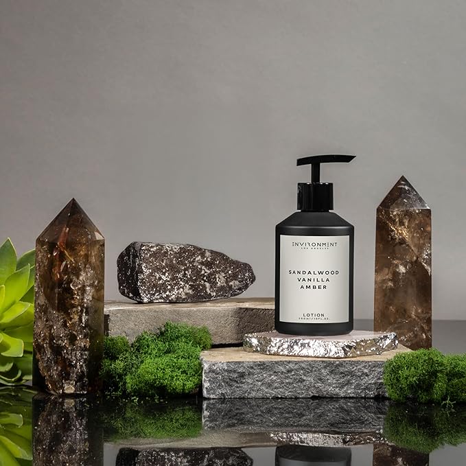 ENVIRONMENT Inspired by 5-Star Resort HCS, 300ml Luxury Scented Lotion (Sandalwood | Vanilla | Amber) Bathroom Luxury, Men & Women High-End Body Lotion, Hand Cream, Dry Skin Treatment