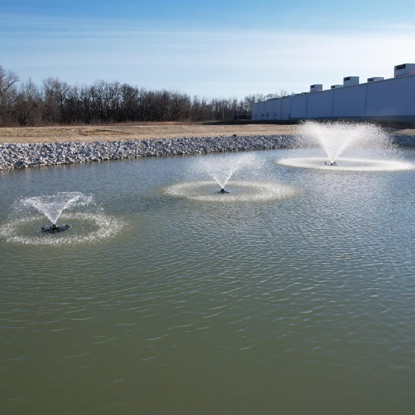 HALF OFF PONDS Floating Fountain – 1.2 HP Pond Aerator, 100' Cord – 10,000 GPH Water Pump – 11 Spray Patterns - Color-Changing LED Lights - for Large Ponds, Lakes & Water Gardens