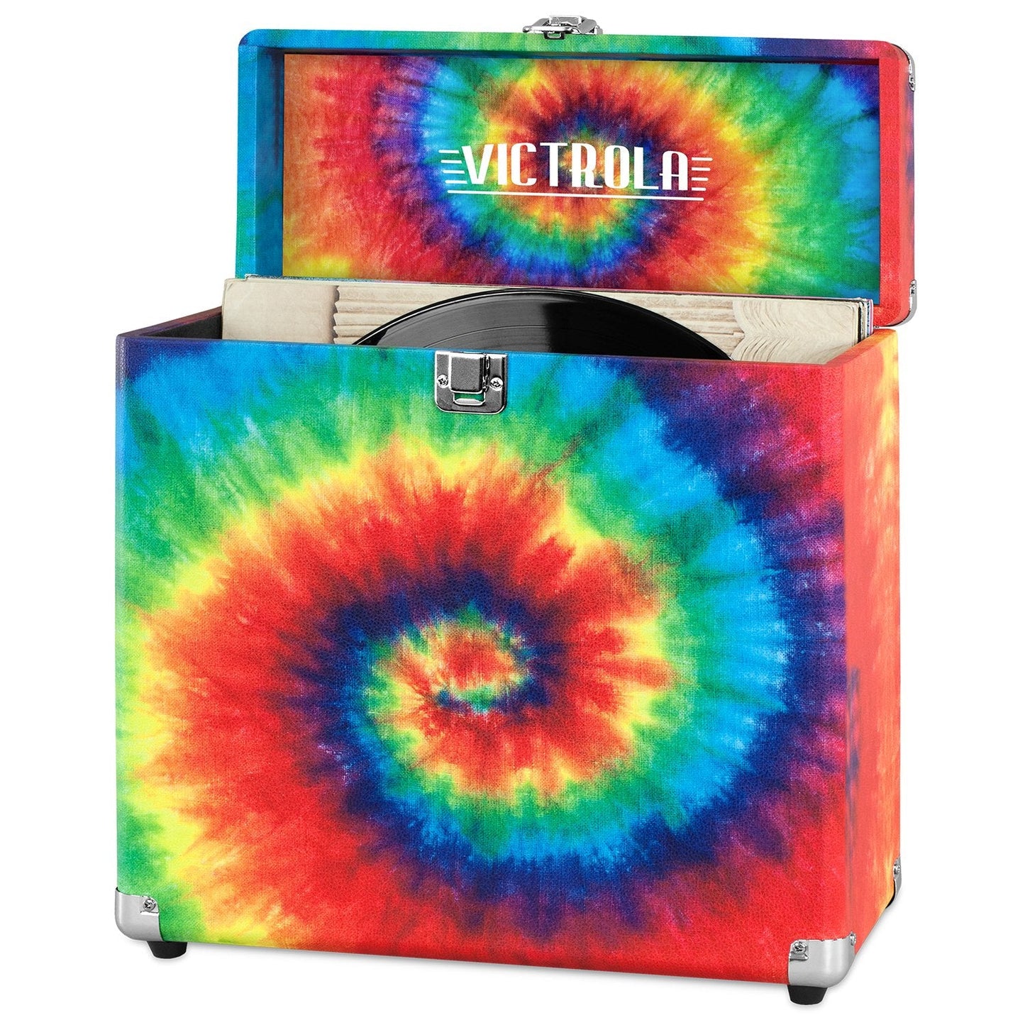 Victrola Collector - Record Storage Case - Holds 30+ Vinyl Turntable Records, Heavy-Duty Hardware, Hinges, & Smart Metal Corners