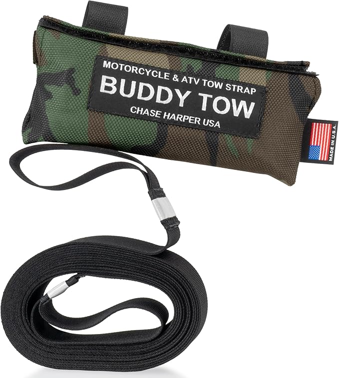 Chase Harper USA 9150 - Buddy Tow - Tough Military spec Nylon Webbing (5,500 lb. Test) 12' x 1.5" - Woodland Camo