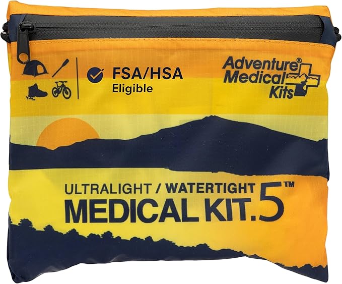 Adventure Medical Kit Ultralight/Watertight Medical Kit .5 - Up to 2 People, Up to 2 Days - Includes Bandages, Blister Ess...