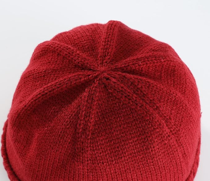 Home Prefer Mens Winter Hat Knit Earflap Hat Stocking Caps with Ears Beanie Hat