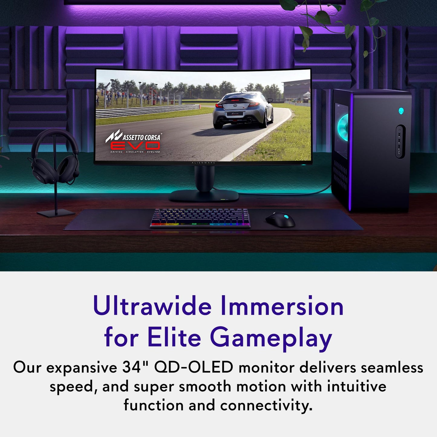 Alienware 34 240Hz QD-OLED Curved Gaming Monitor - AW3425DW - 34.2-inch WQHD (3440 x 1440) 0.03ms Display, 1800R Curve, AMD FreeSync Premium Pro, VESA AdaptiveSync, DisplayHDR TrueBlack 400
