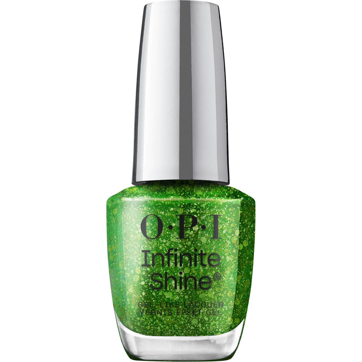 OPI Infinite Shine CelebrATE That | Jelly Bright Green Glitter Long Wear Gel Like Nail Polish | Make 'Em Jelly! Collection | Sum