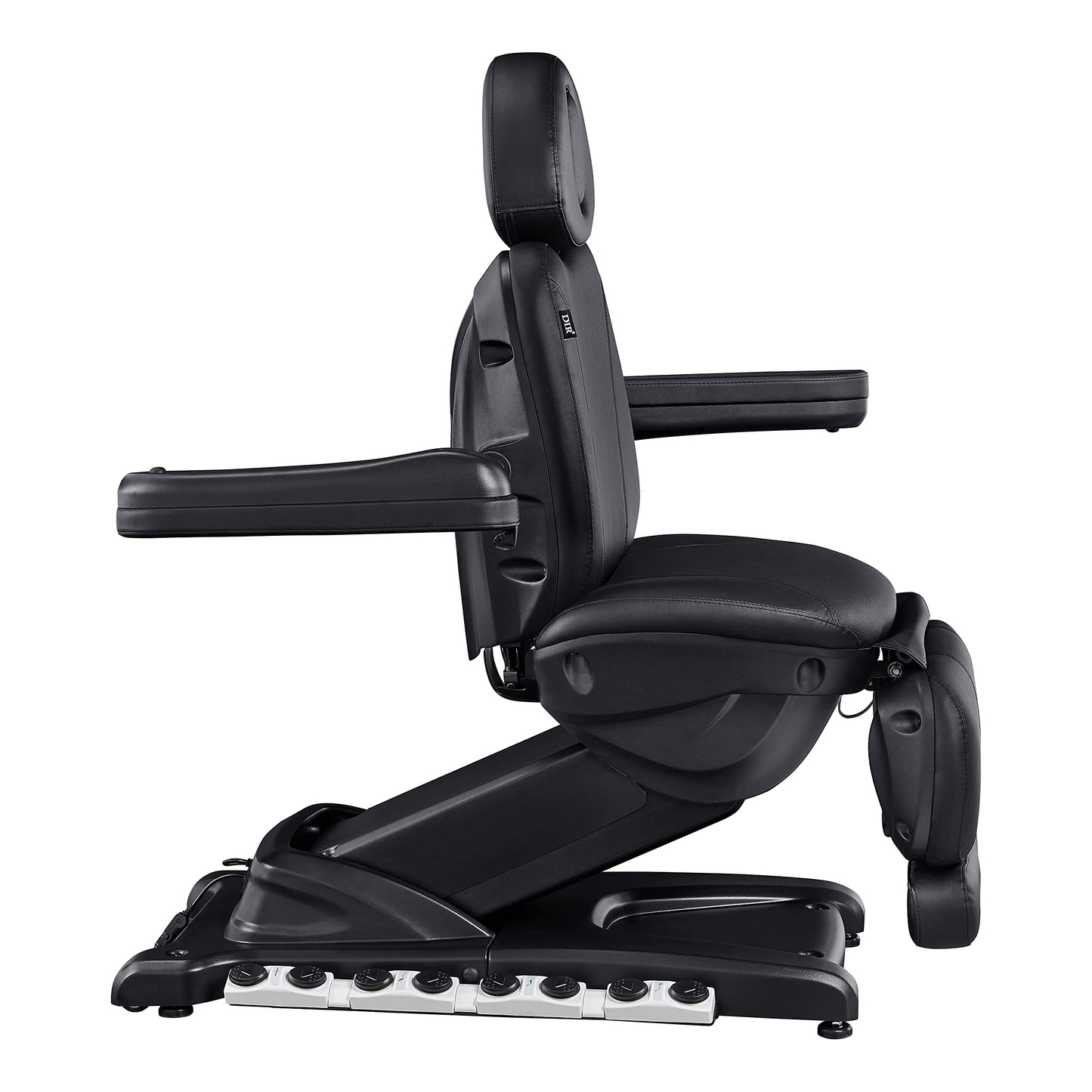 Dir Full Electrical 4 Motor Facial Beauty Bed - Doctor, Tattoo, Medical Podiatry Chair - Spa Aesthetic Chair with Thermal Heated Seats Apollo, Black
