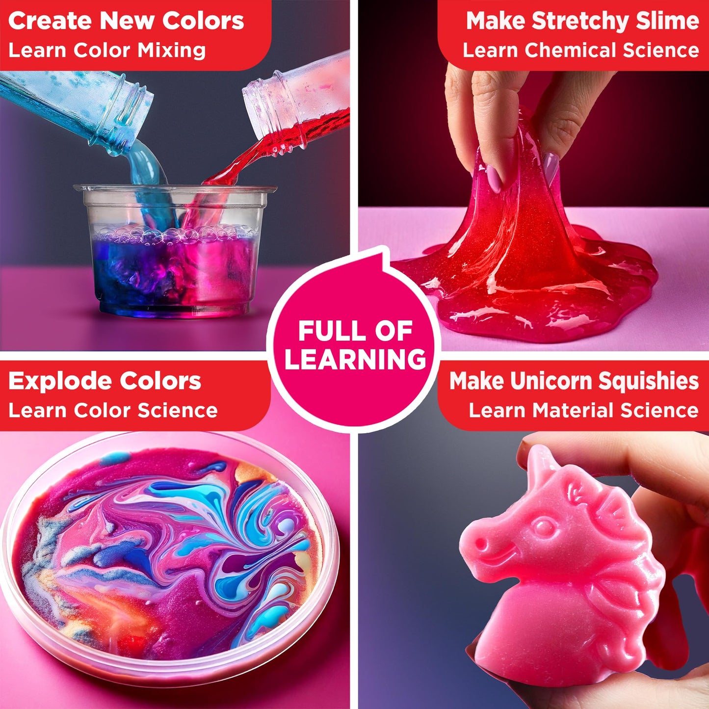 Doctor Jupiter Girls’ First Science Kit, Chemistry Set for Kids Ages 4-5-6-7-8 | Birthday Gift Ideas for 4+ Year Old Girls | STEM Toy Kit with 50+ Experiments | Learning & Educational Projects