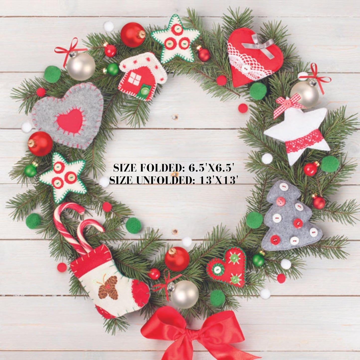 20-ct 13x13 Christmas Paper Decoupage Napkins, 3-Ply Servilletas Tissue Napkin for Dinner and Parties, Disposable Napkins (Wreath X)