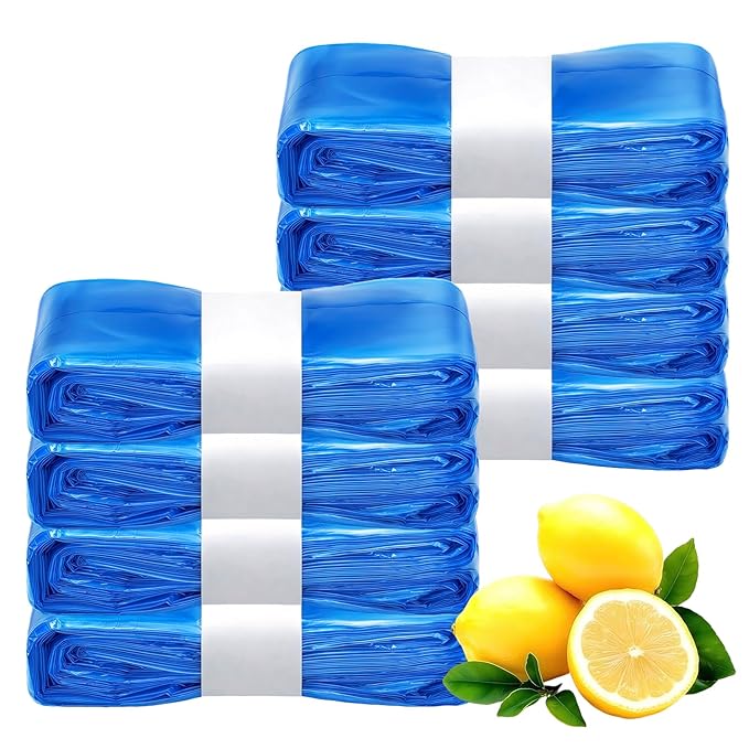 Compatible with Diaper Genie Pails Diaper Pail Refills | 8 Pack Lemon Scent Continuous Liner Rolls for Baby | Leak-Resistant Odor-Control Refill Bags with Flexible Long-Roll Design