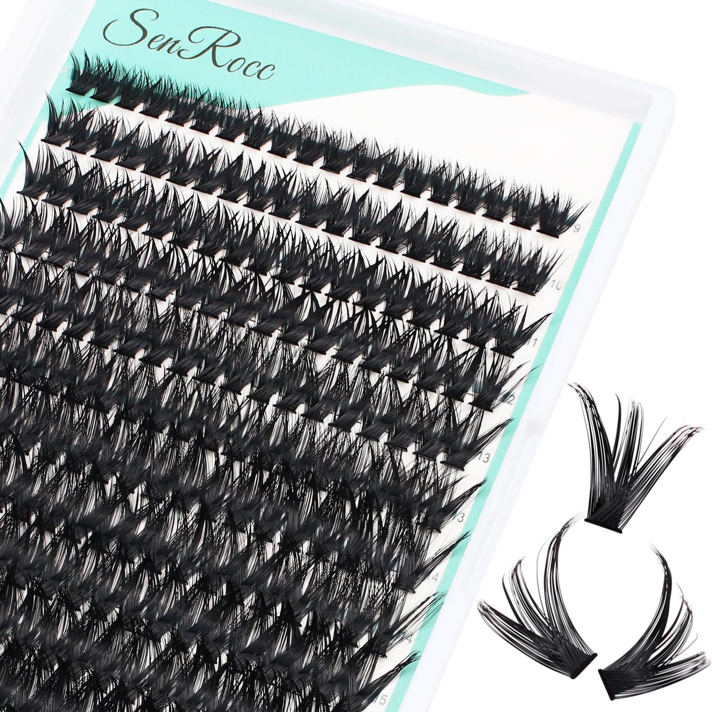 Individual Lashes 9-16mm Cluster Lashes D Curl Natural Look Mixed Tray 80D DIY Eyelash Extension Volume Lash Clusters Eyelashes