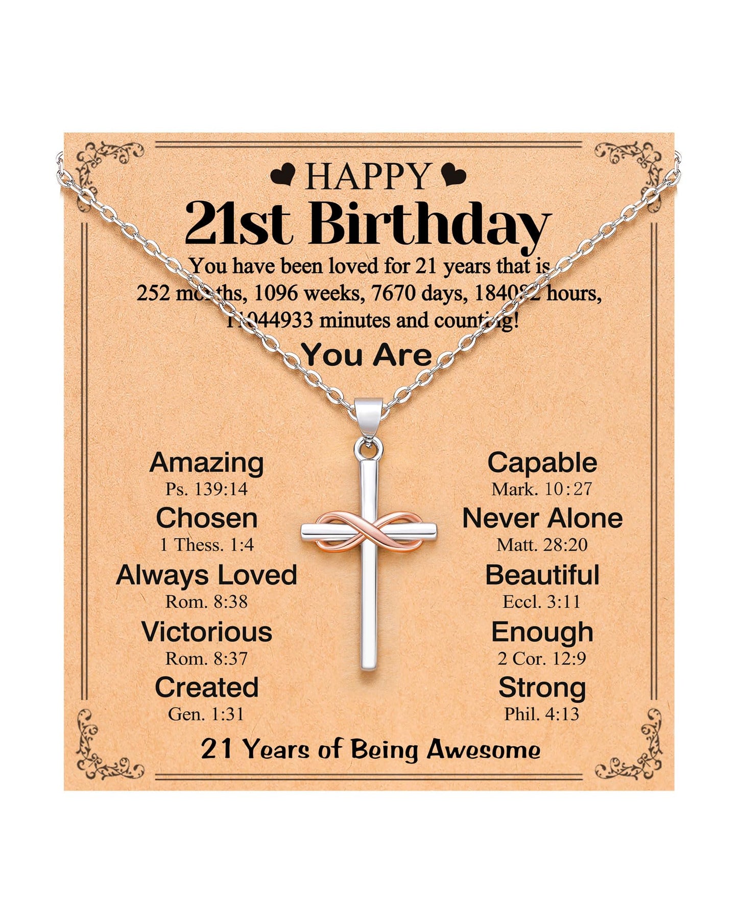 UPROMI 21st Birthday Decorations Gifts for Her 21 Year Old Birthday Gifts Women Necklace