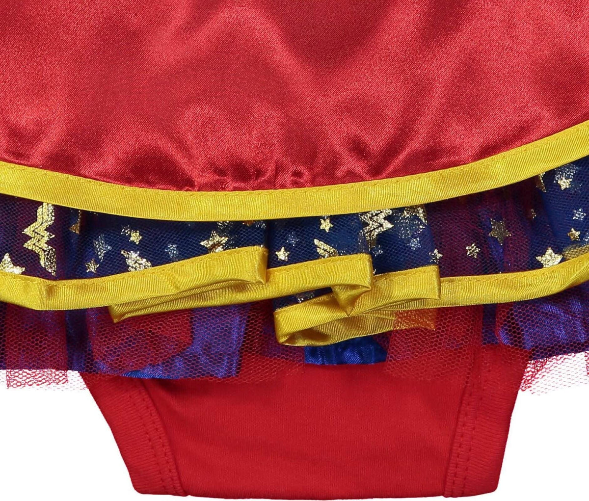 DC Comics Justice League Wonder Woman Newborn Baby Girls Cosplay Costume Bodysuit Dress Cape and Headband Set 0-3 Months